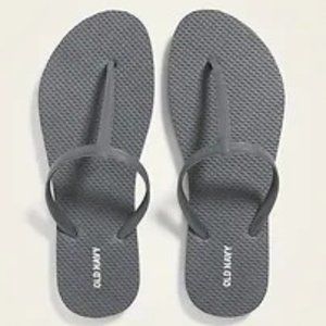 OLD NAVY - T-Strap Flip-Flops for Women - SIZE 7 - Dark Grey - New